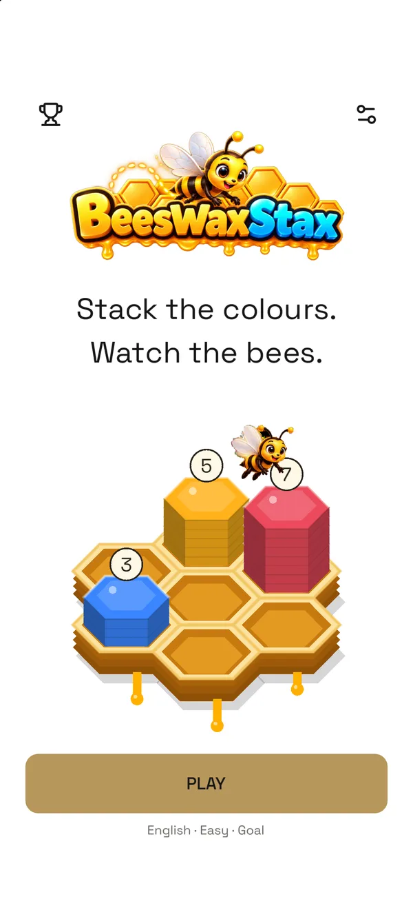 BeesWaxStax, screen 1