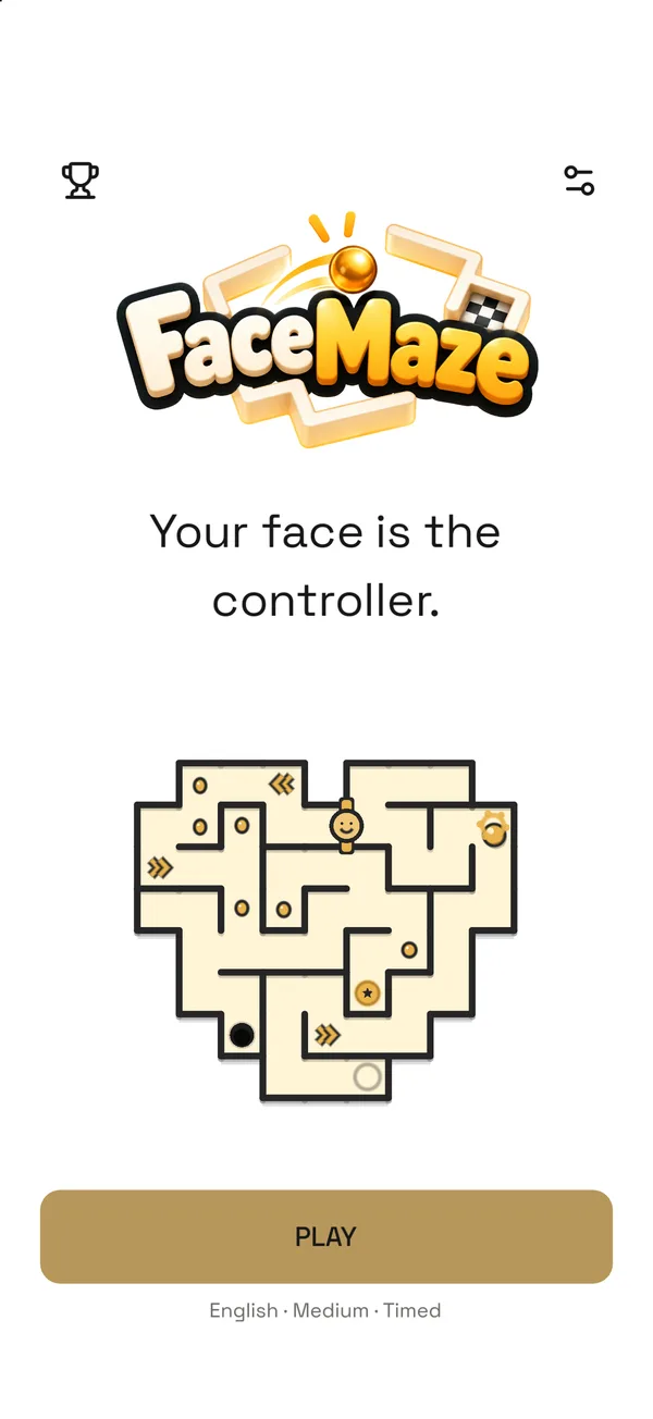 FaceMaze, screen 1