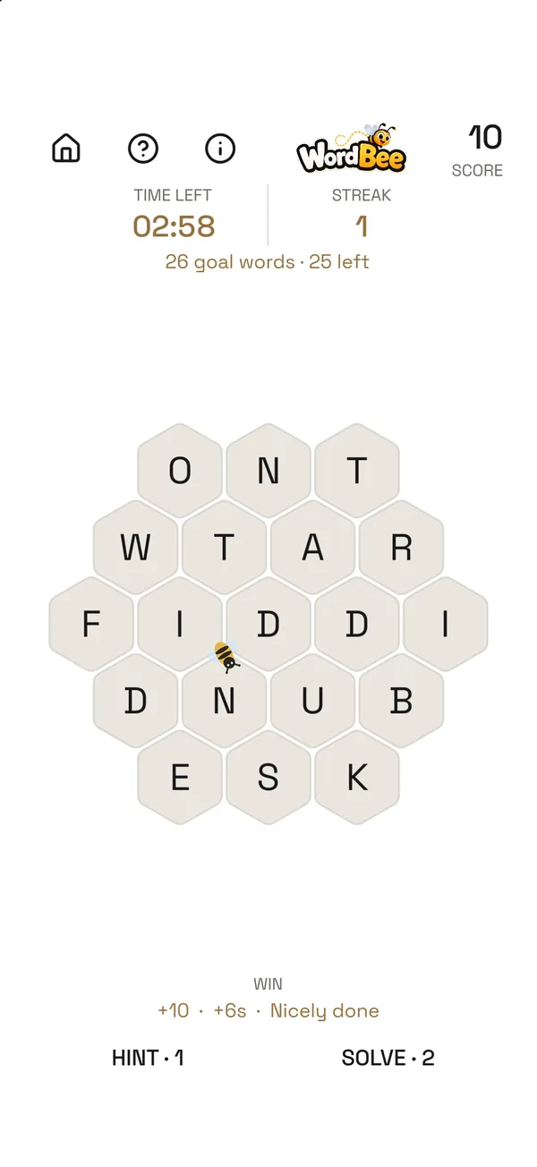 WordBee, screen 3