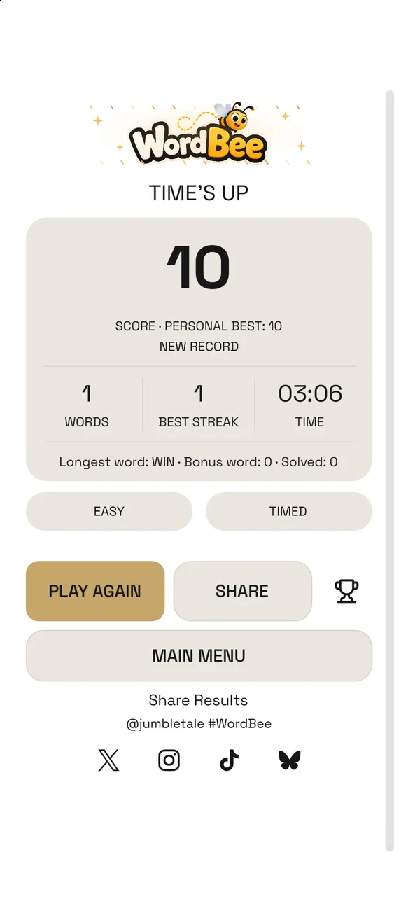 WordBee, screen 4